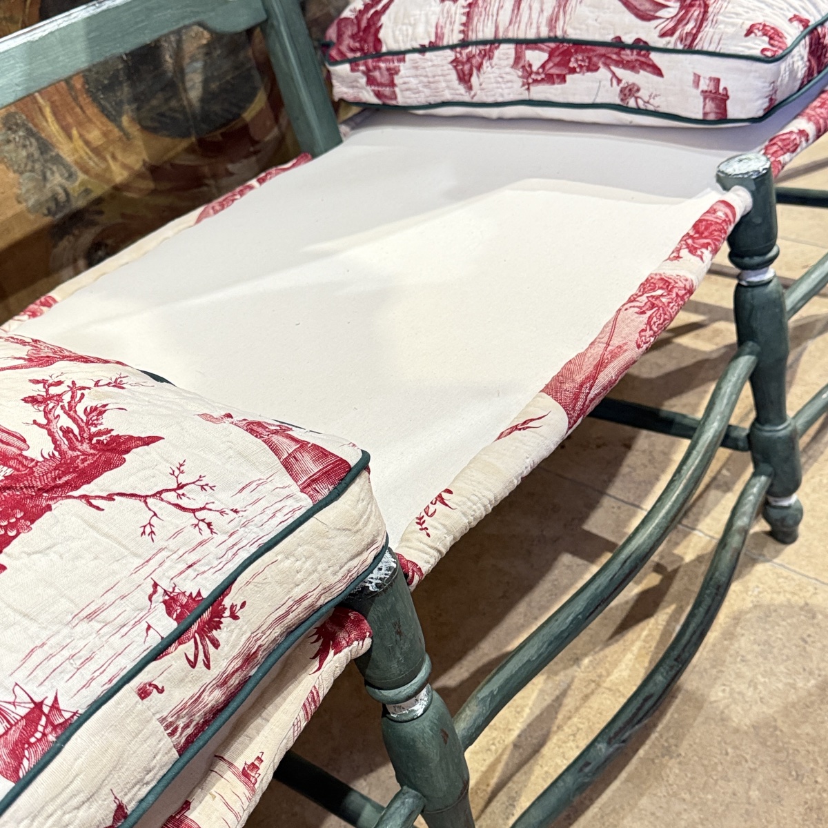 Radassier Provençal Louis XVI en Mûrier Peint – Tissu Petitpierre de Nantes XVIIIe-photo-2