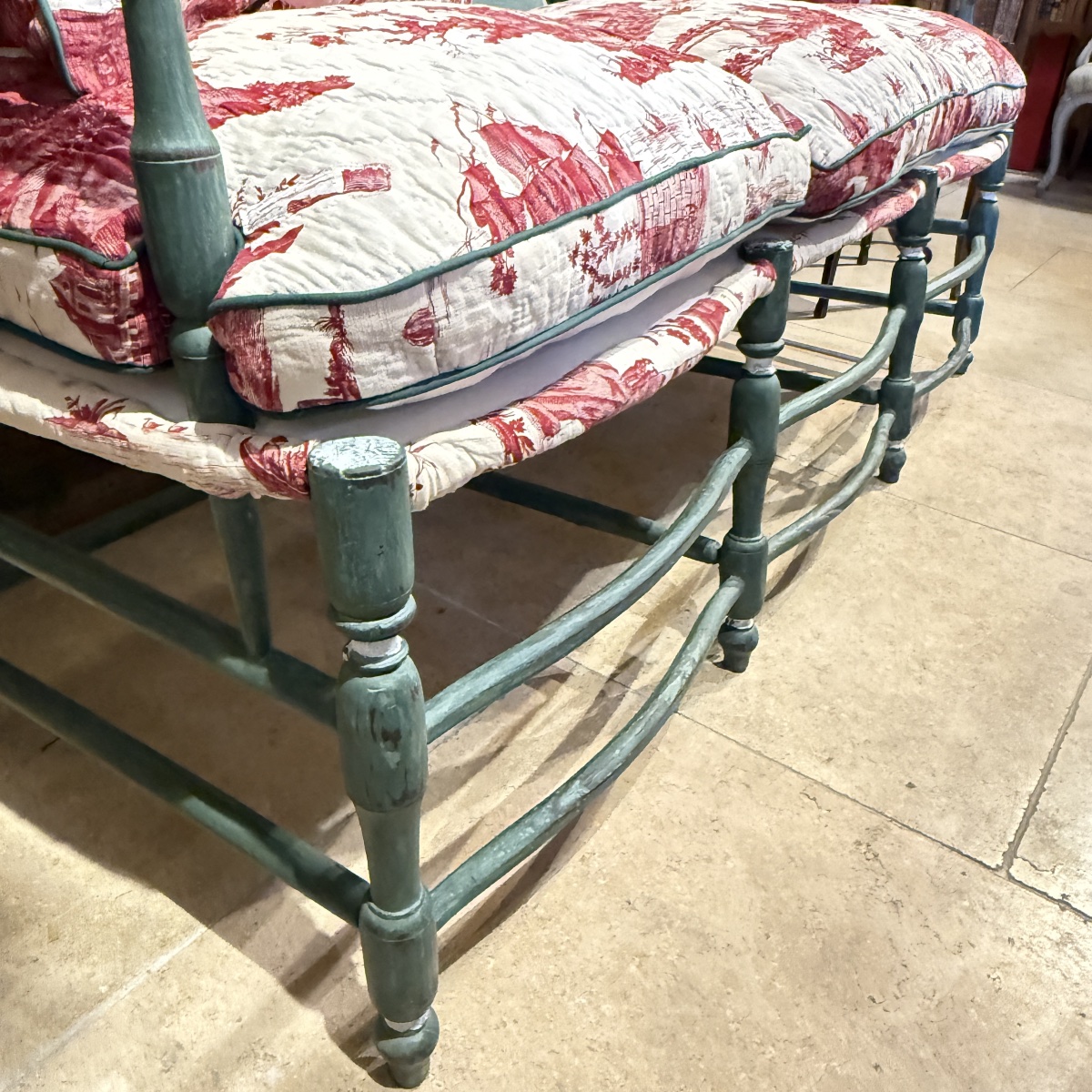 Radassier Provençal Louis XVI en Mûrier Peint – Tissu Petitpierre de Nantes XVIIIe-photo-4