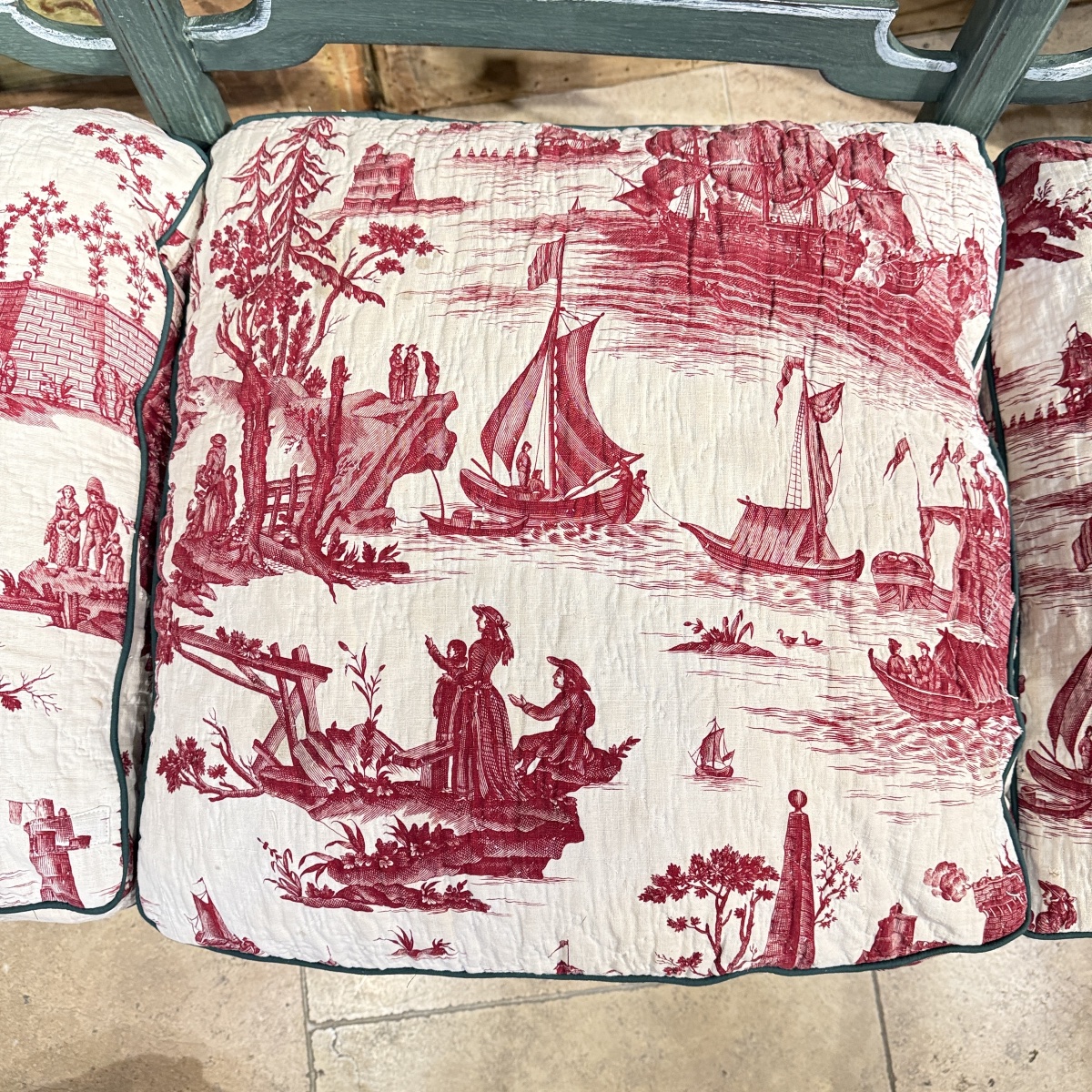 Radassier Provençal Louis XVI en Mûrier Peint – Tissu Petitpierre de Nantes XVIIIe-photo-5