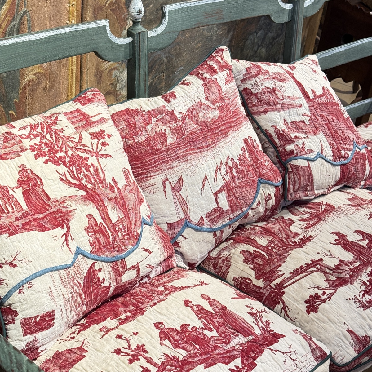 Radassier Provençal Louis XVI en Mûrier Peint – Tissu Petitpierre de Nantes XVIIIe-photo-7