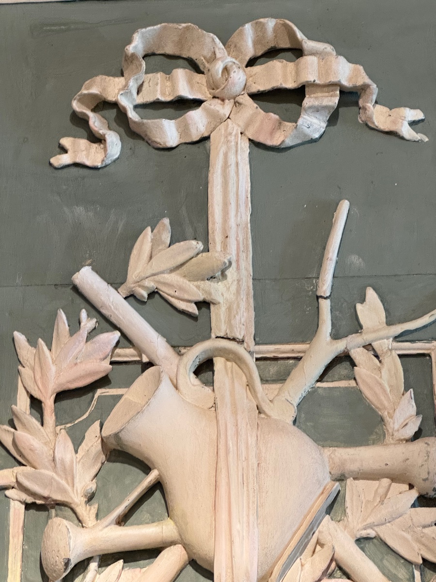 Narrow Center Panel With A Gardening Trophy—late 18th Century, Early 19th Century-photo-2