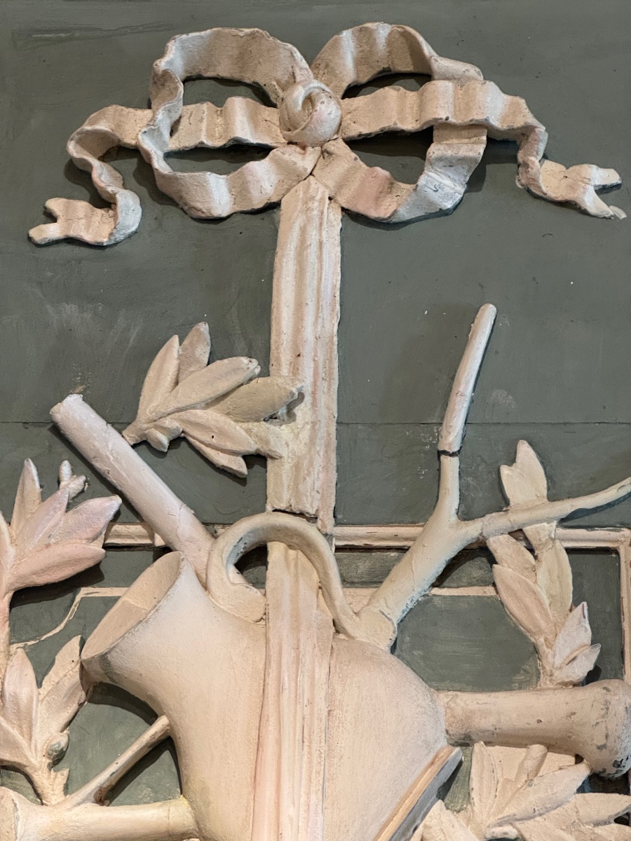 Narrow Center Panel With A Gardening Trophy—late 18th Century, Early 19th Century-photo-7