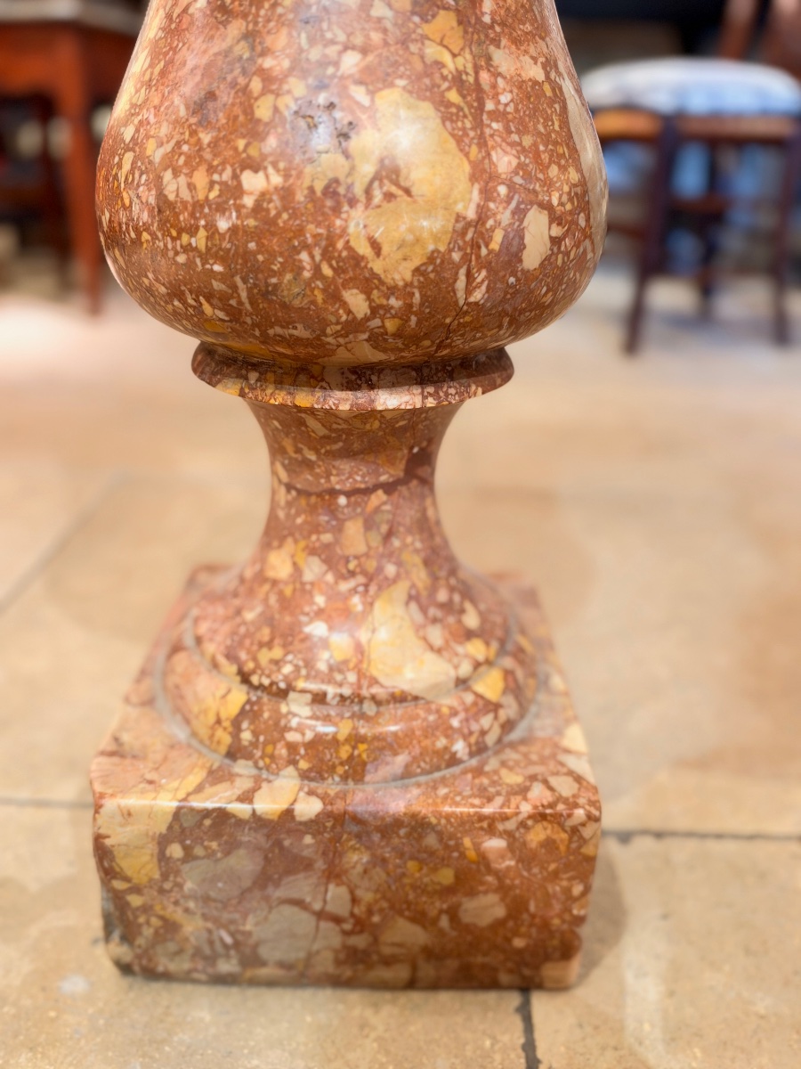 Large Italian Holy Water Font Made Of Sicilian Breccia – 18th Century-photo-4
