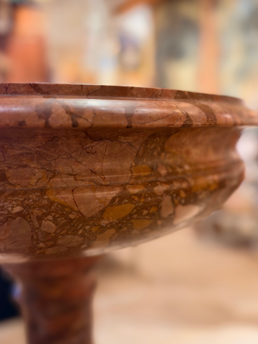 Large Italian Holy Water Font Made Of Sicilian Breccia – 18th Century-photo-1