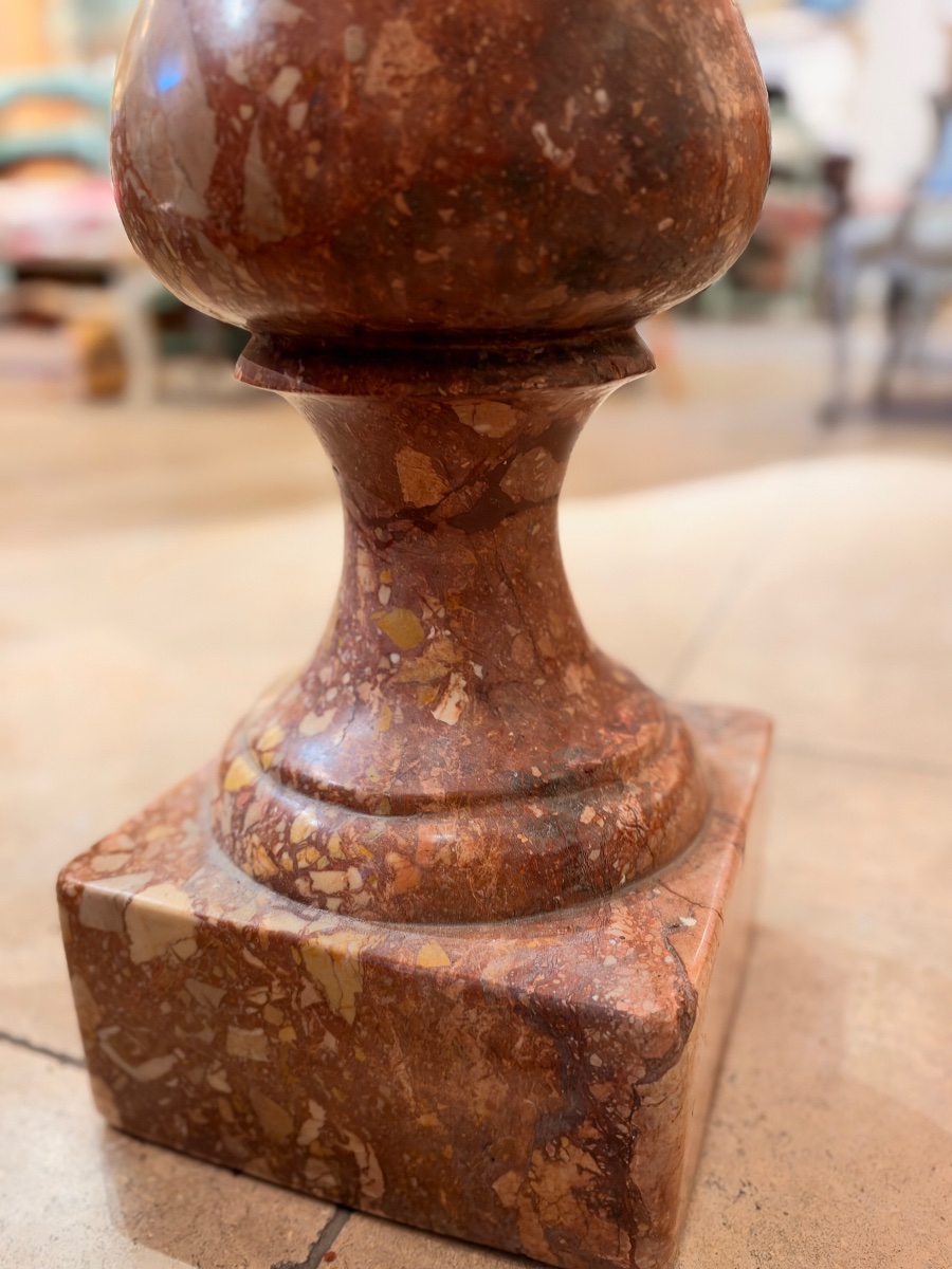 Large Italian Holy Water Font Made Of Sicilian Breccia – 18th Century-photo-7