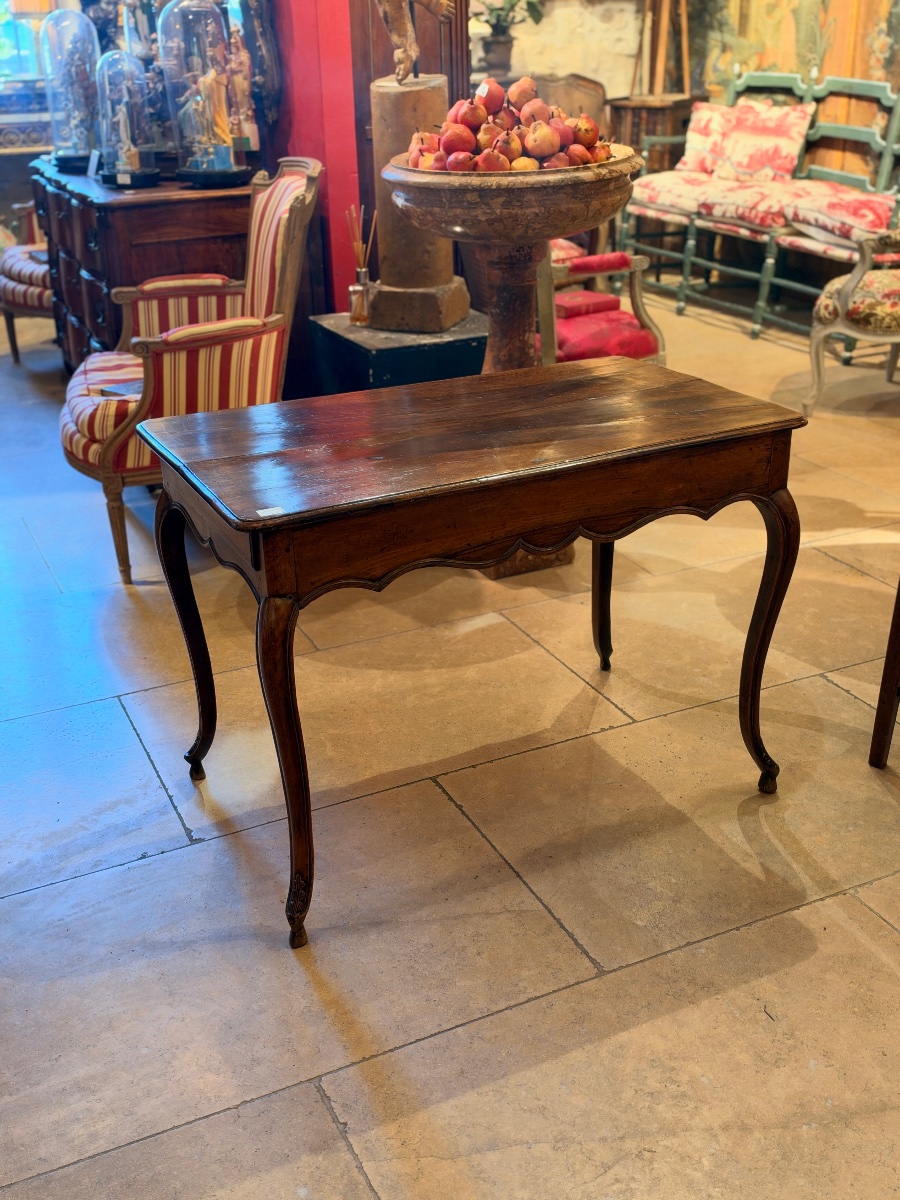 Table à écrire Louis XV en noyer, époque XVIIIe siècle-photo-3