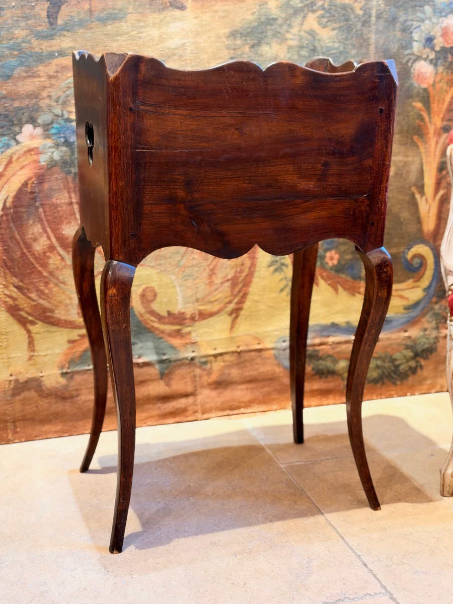 Chevet Louis XV à niche en bois fruitier – XVIIIe siècle-photo-3