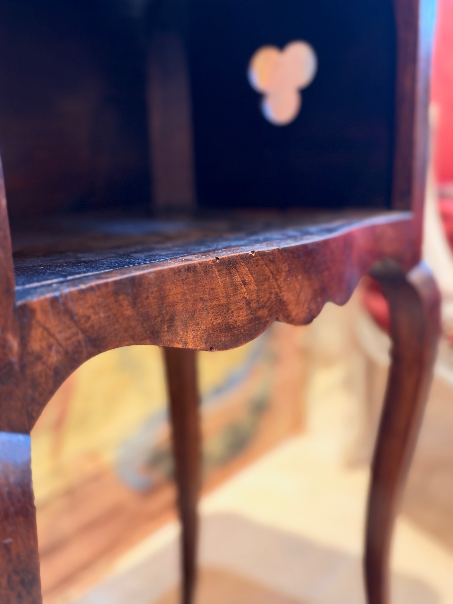 Chevet Louis XV à niche en bois fruitier – XVIIIe siècle-photo-5