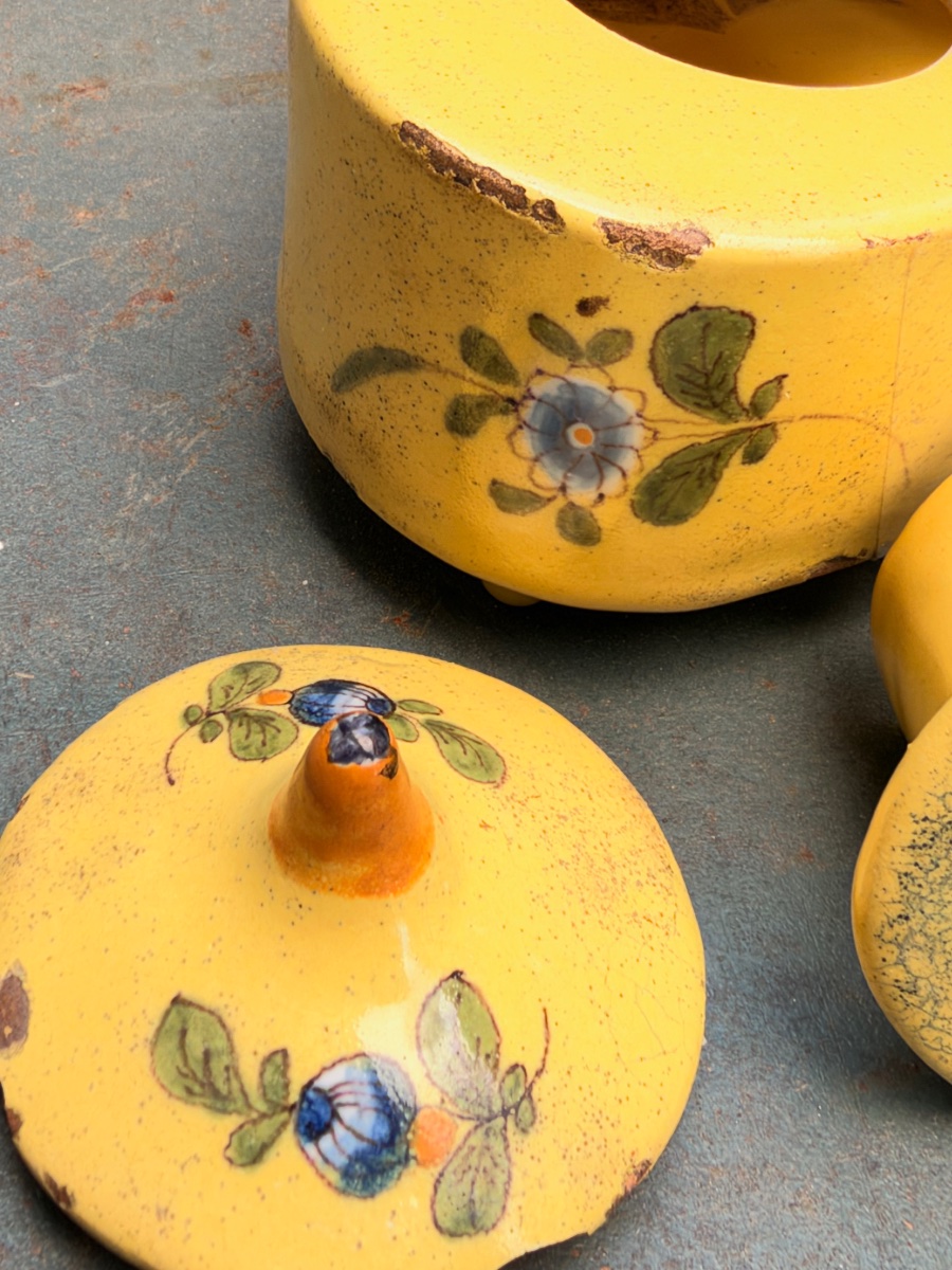 Heart-shaped Montpellier Earthenware Inkwell – 18th Century-photo-3