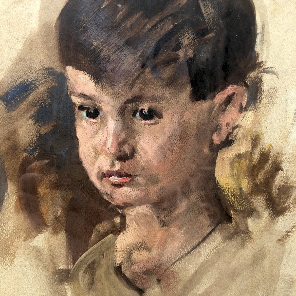 The Children Of The Lady Of The Manor, Early 20th Century, Oil On Canvas-photo-3