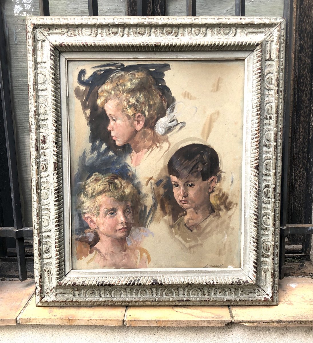 The Children Of The Lady Of The Manor, Early 20th Century, Oil On Canvas