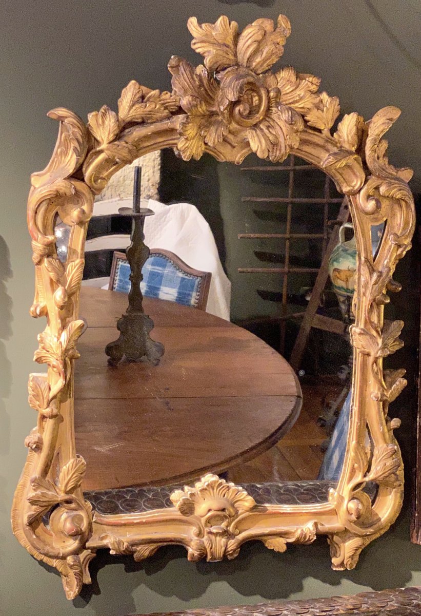 Miroir D’époque 18ème – Transition Régence Louis XV-photo-2