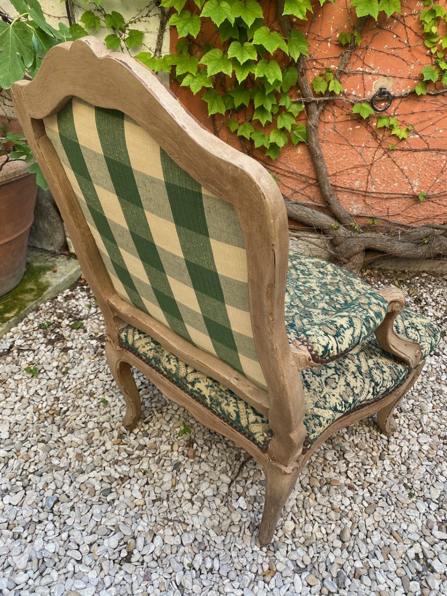 18th Century Regency Painted Wood Armchair-photo-3