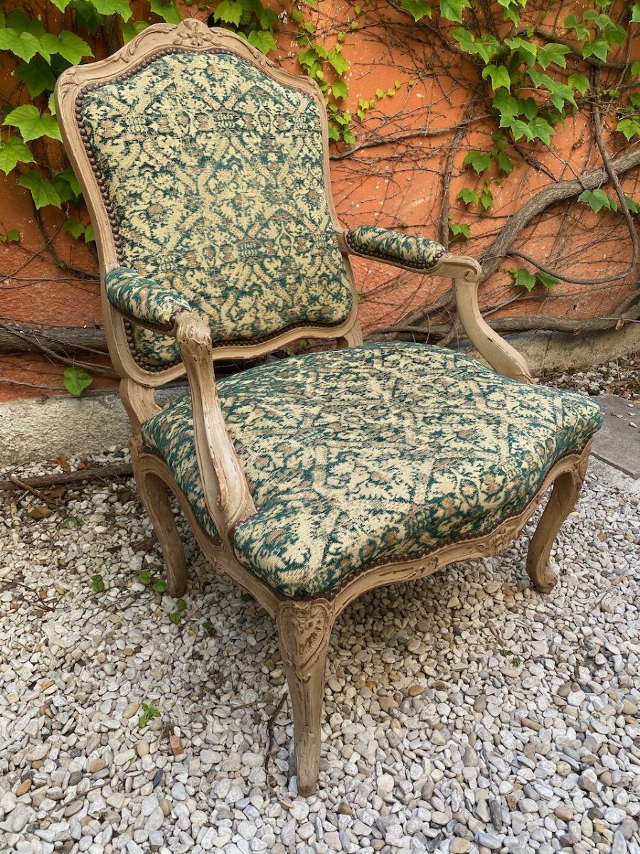 18th Century Regency Painted Wood Armchair