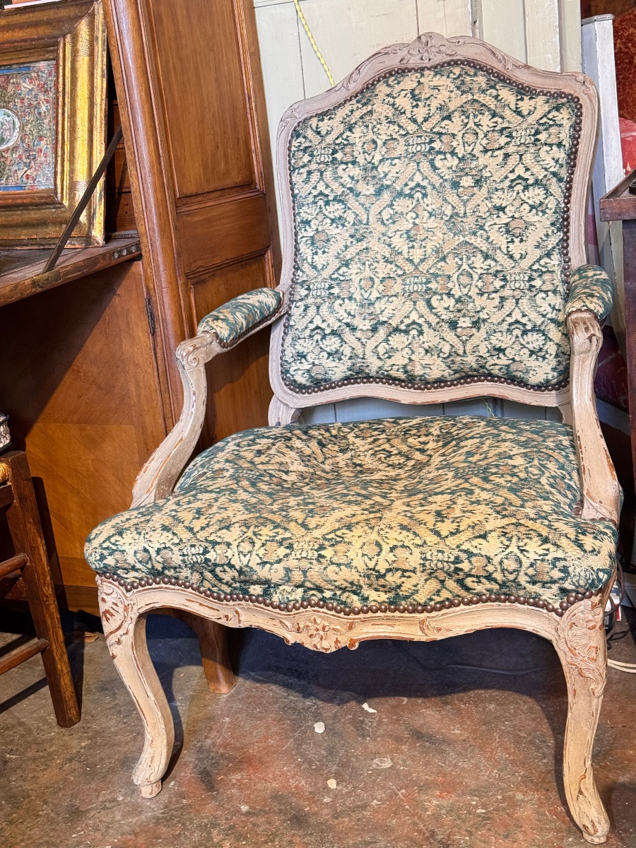 Painted Wood Armchair, Regency Period, 18th Century