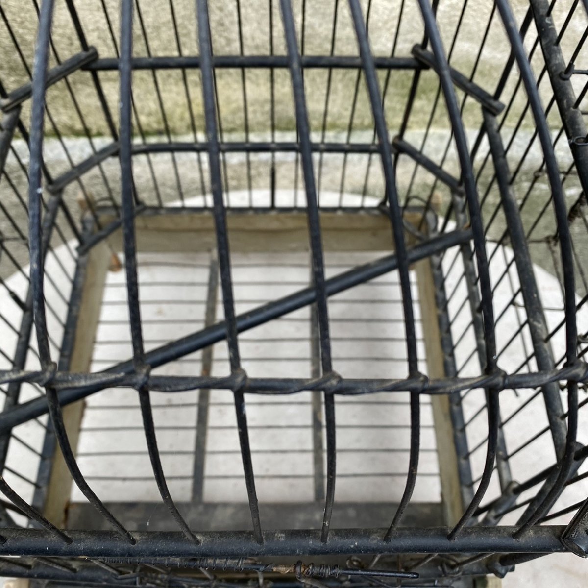 19th Century Parrot Birdcage In Iron And Wood, Folk Art Décor-photo-4