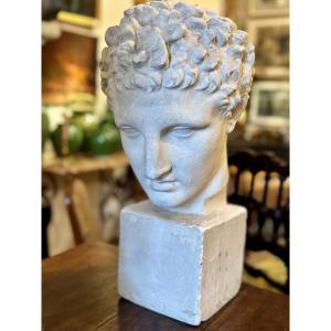 Head Of Hermes After Praxiteles – Antique Plaster