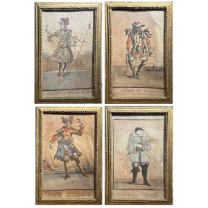 Suite de Quatre Gravures Allégoriques – XVIIe siècle