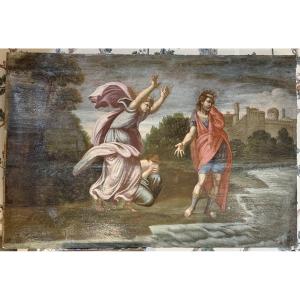 Huile sur bois – Scène biblique, XVIIe siècle