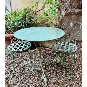 Guéridon et chaises de jardin, fin XIXe siècle