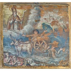 Ex-voto italien – Peinture sur bois – Daté 1794