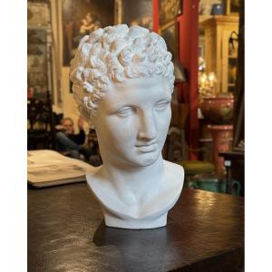 Terracotta Head Of Hermes – R. d'Arly Workshop – France, Early 20th Century