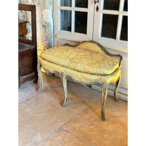 Banquette de style Louis XV, époque XIXᵉ siècle