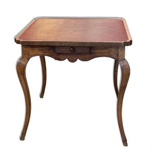 Walnut Game Table, Louis XV Style, 18th Century