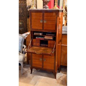 A Lady's Secretary Desk From The Reign Of Louis XVI, Made Of Precious Wood Veneer – 18th Century