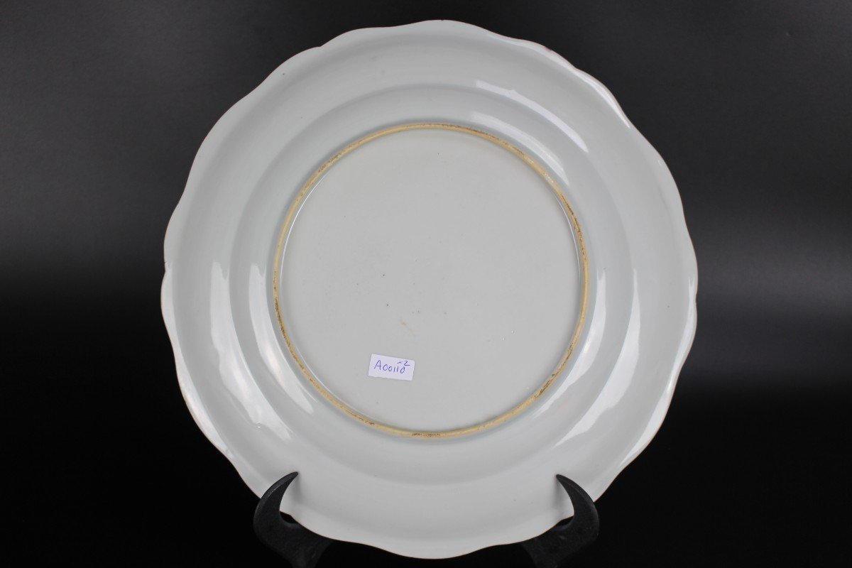 Porcelaine Chinoise Deux Plats Qianlong Fencai Famille Rose 18e Siècle Compagnie Des Indes-photo-3