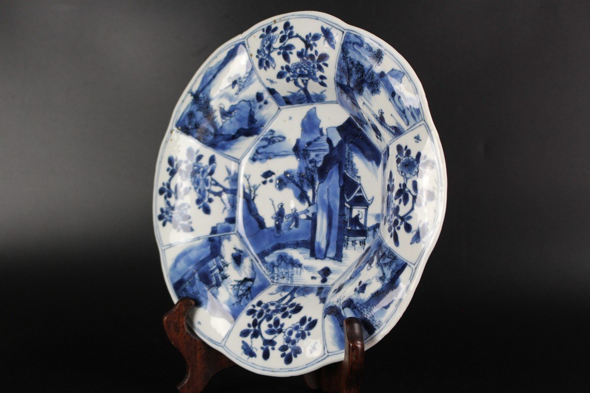 Kangxi Dish Chinese Porcelain Blue & White Plate Marked Zhi 17th/18th Century Qing Dynasty-photo-5