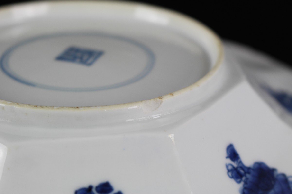 Kangxi Dish Chinese Porcelain Blue & White Plate Marked Zhi 17th/18th Century Qing Dynasty-photo-7