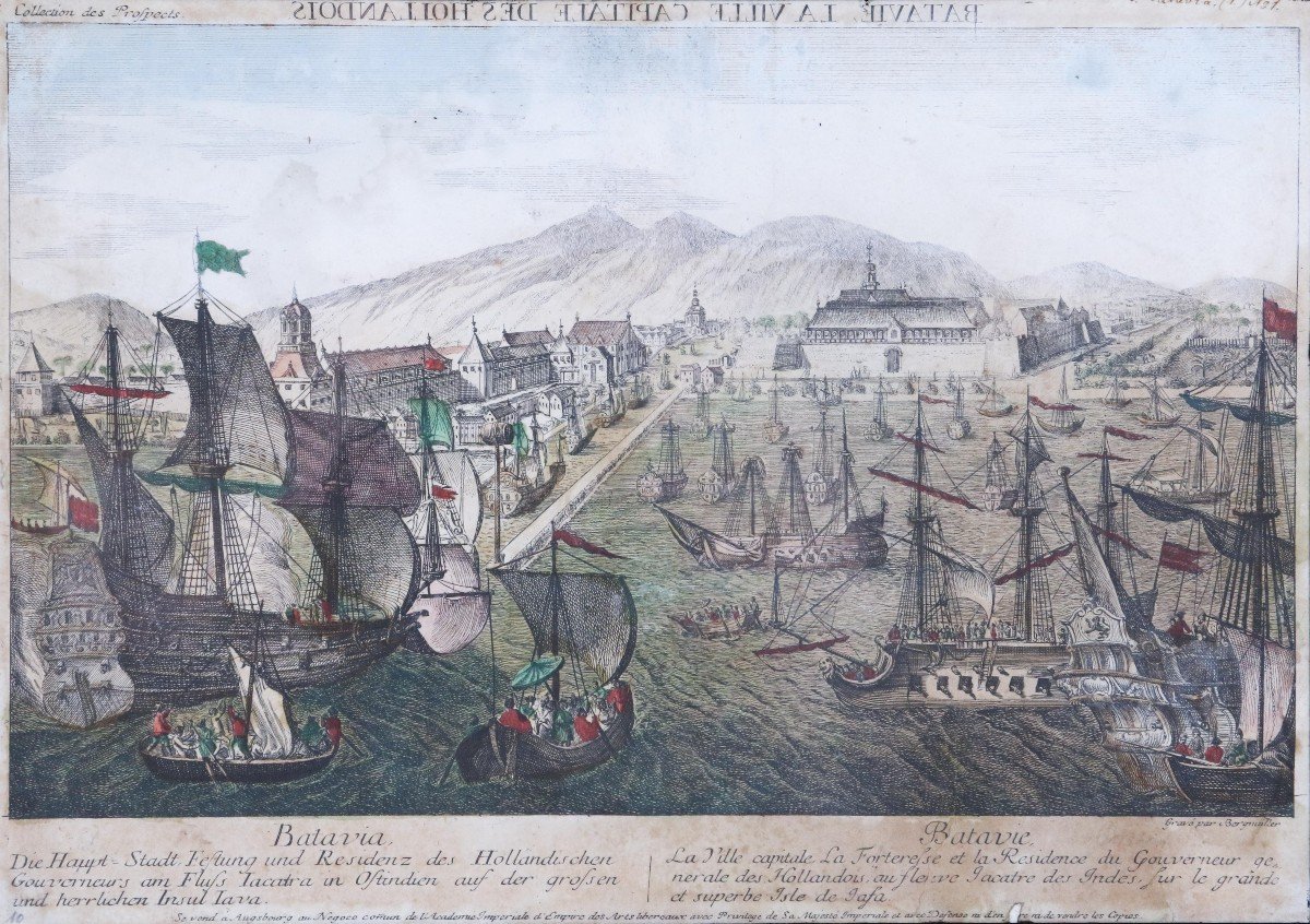 Dutch Colonial Print Batavia Voc Dutch East-indies Vereenigde Oostindische Compagnie Antique-photo-2