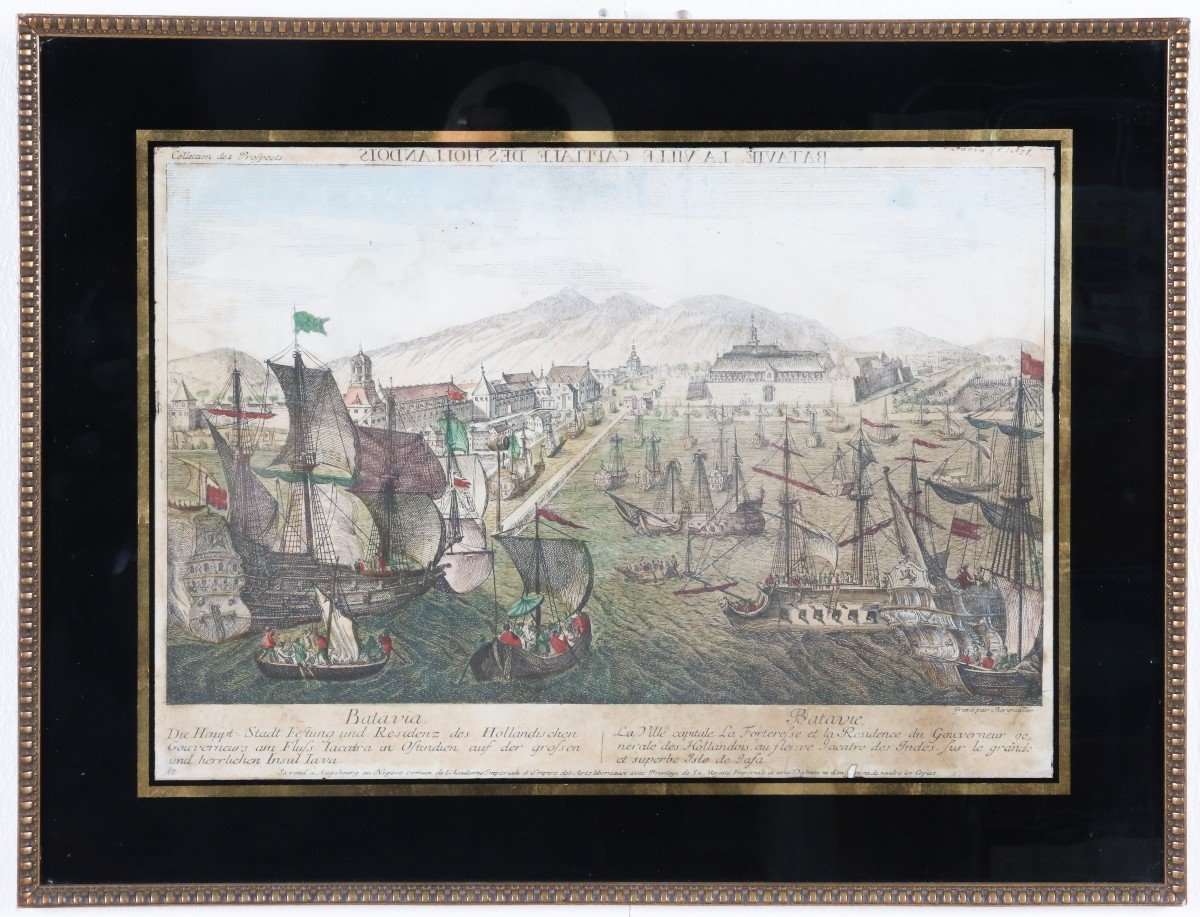 Dutch Colonial Print Batavia Voc Dutch East-indies Vereenigde Oostindische Compagnie Antique