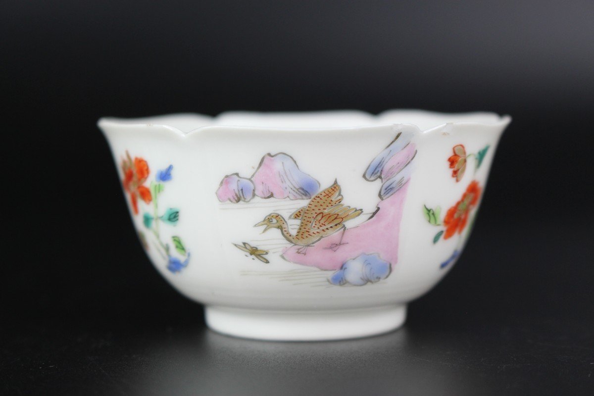 Yongzheng Cup And Saucer Chinese Porcelain Eggshell Famille Rose Gilt Qing Dynasty 18th Century-photo-4