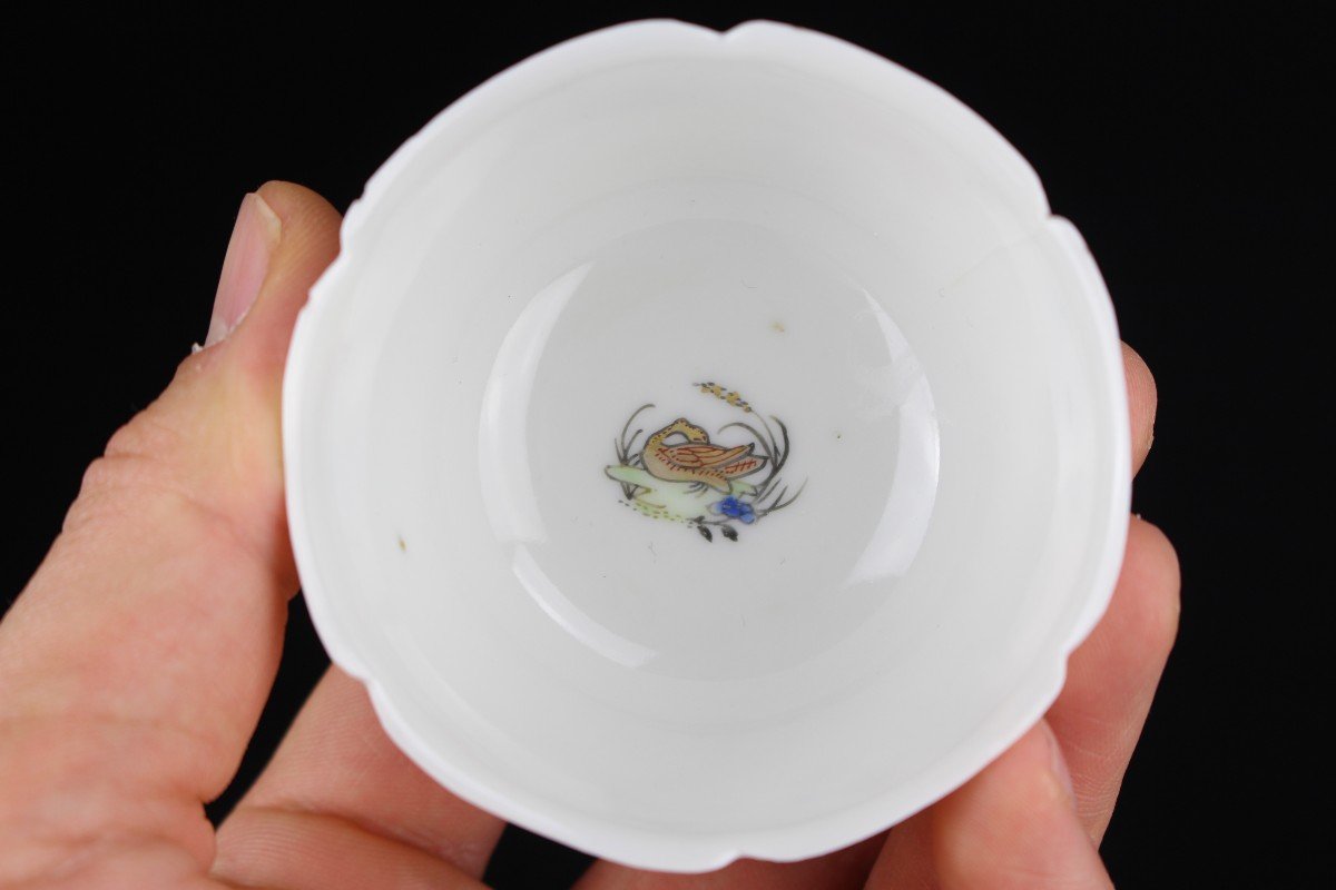 Yongzheng Cup And Saucer Chinese Porcelain Eggshell Famille Rose Gilt Qing Dynasty 18th Century-photo-7