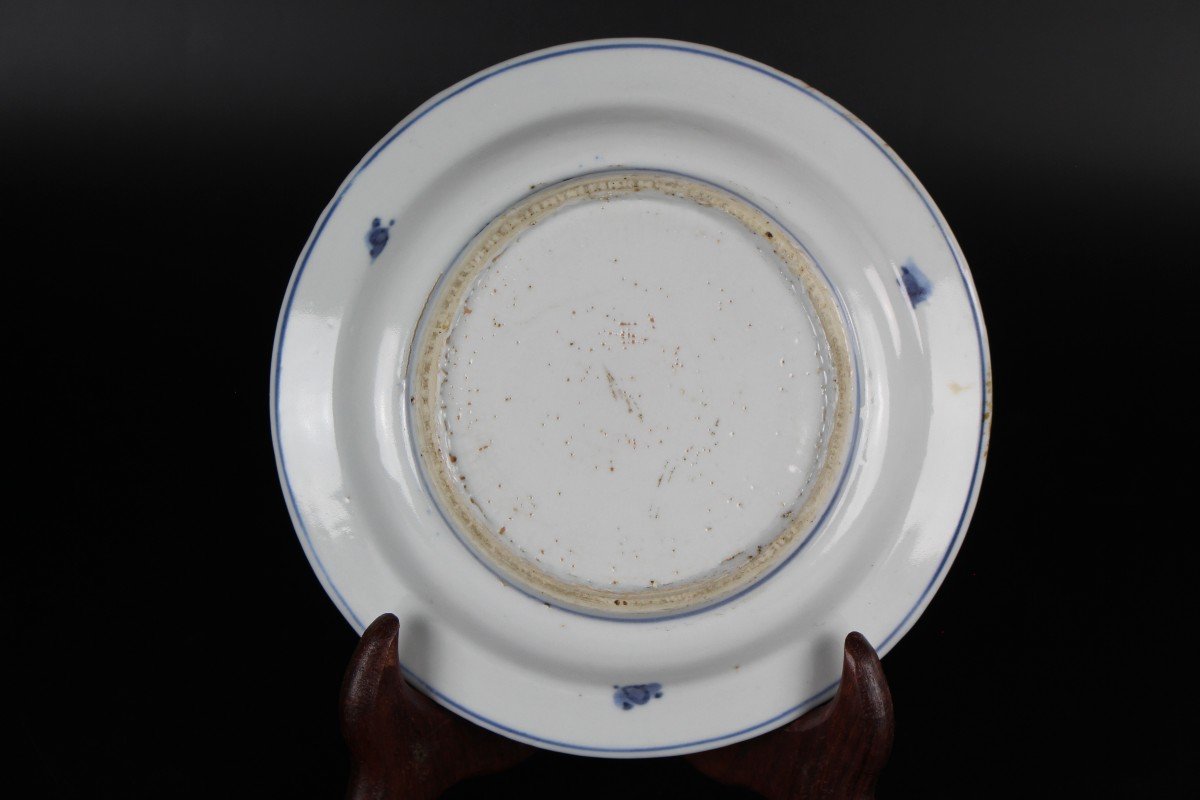 Porcelaine Chinoise Tianqi Chongzhen Plat Bleu Et Blanc Dynastie Ming Assiette Ko Sometsuke-photo-4