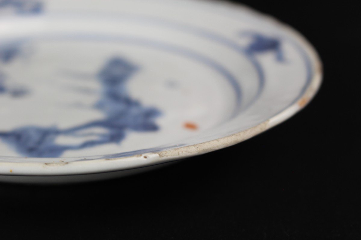 Porcelaine Chinoise Tianqi Chongzhen Plat Bleu Et Blanc Dynastie Ming Assiette Ko Sometsuke-photo-7