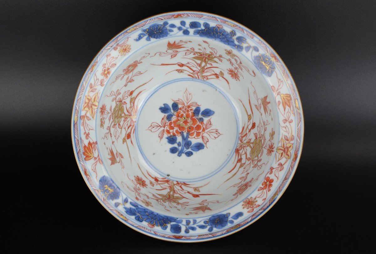 Porcelaine Chinoise Kangxi Imari Klapmuts Bol Antique Dynastie Qing 18ème Siècle d'Exportation -photo-3