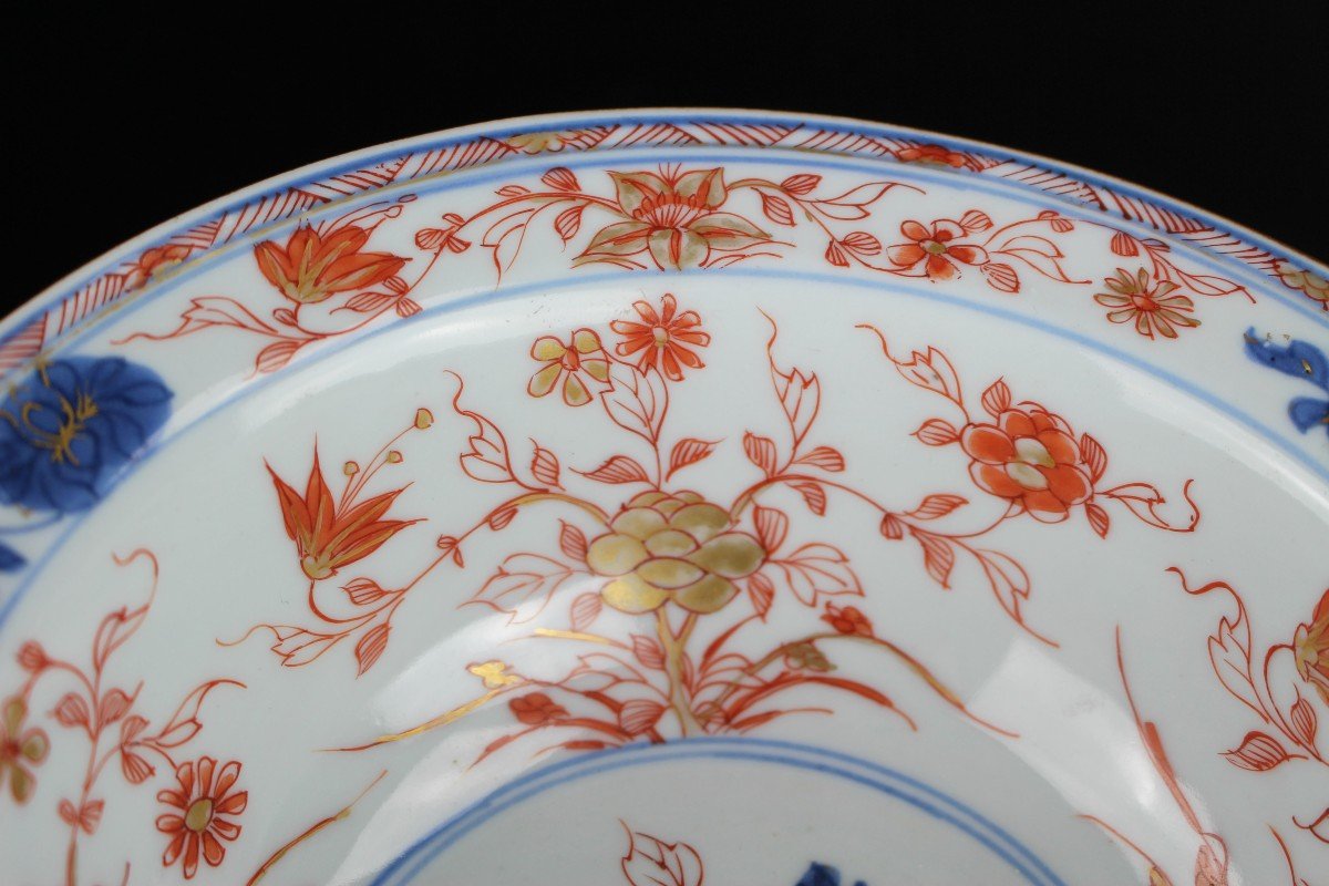 Porcelaine Chinoise Kangxi Imari Klapmuts Bol Antique Dynastie Qing 18ème Siècle d'Exportation -photo-5
