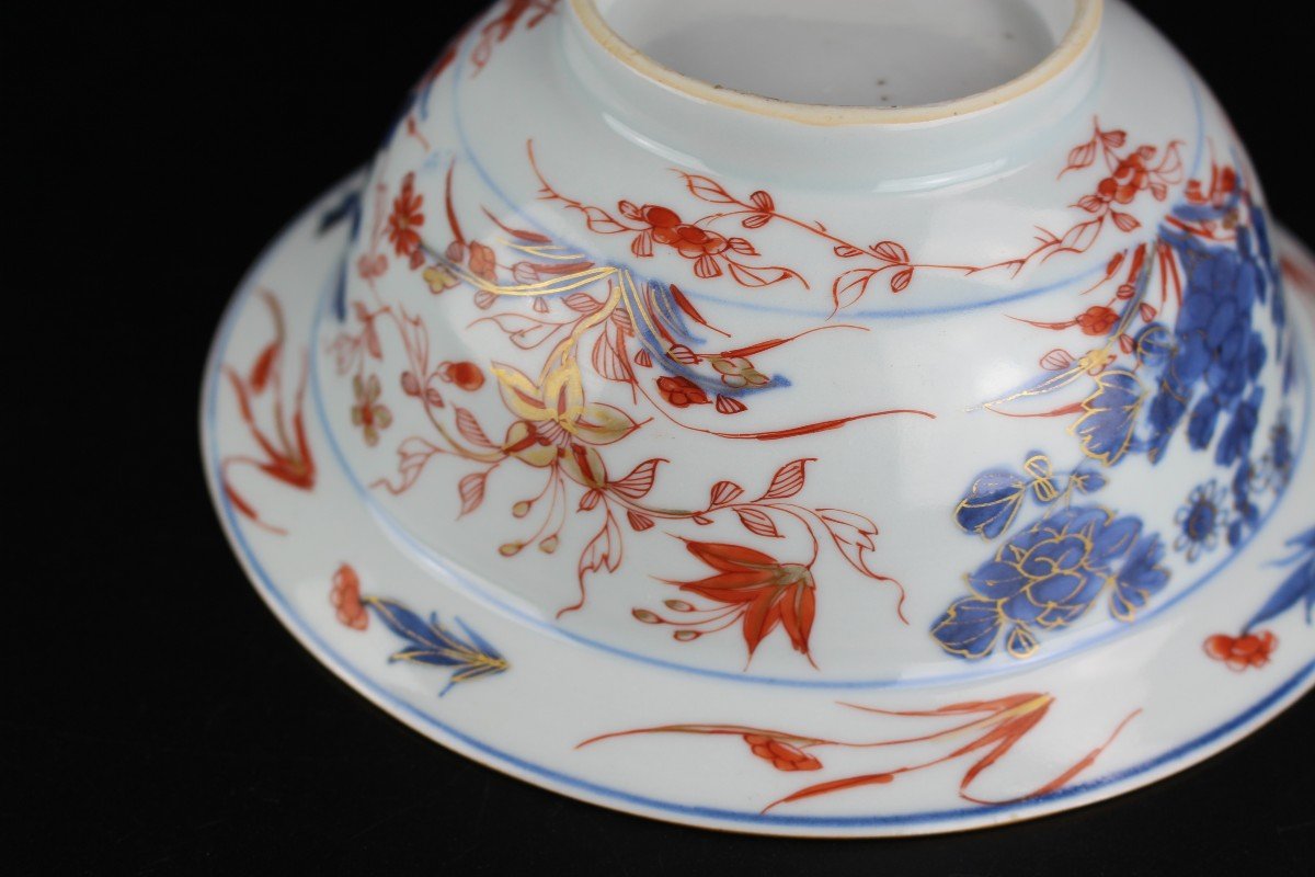 Porcelaine Chinoise Kangxi Imari Klapmuts Bol Antique Dynastie Qing 18ème Siècle d'Exportation -photo-8