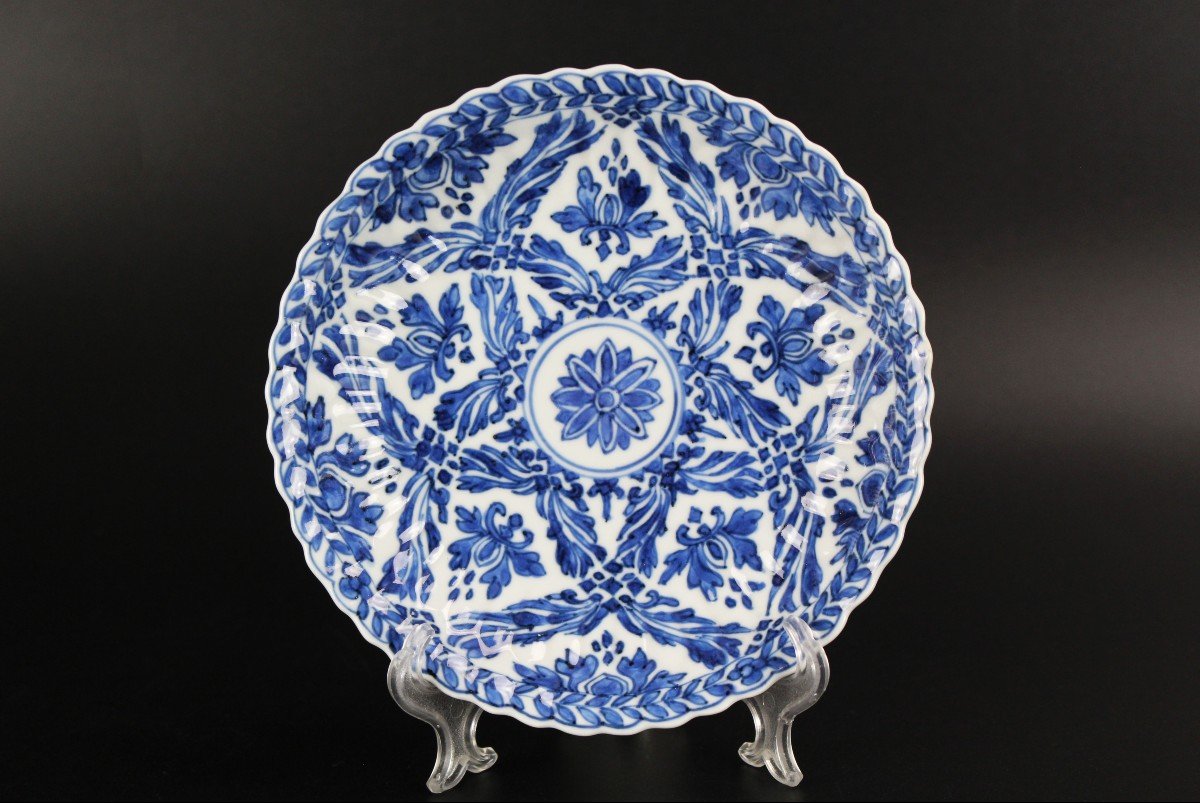 Soucoupes Kangxi En Porcelaine Chinoise 5x Tasses à Thé Antiques Bleues Blanches Dynastie Qing-photo-3