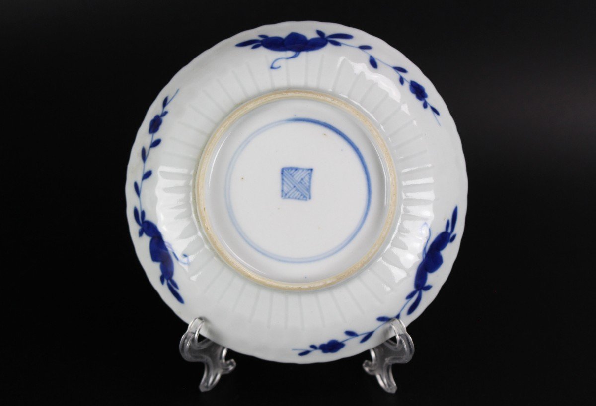 Soucoupes Kangxi En Porcelaine Chinoise 5x Tasses à Thé Antiques Bleues Blanches Dynastie Qing-photo-2