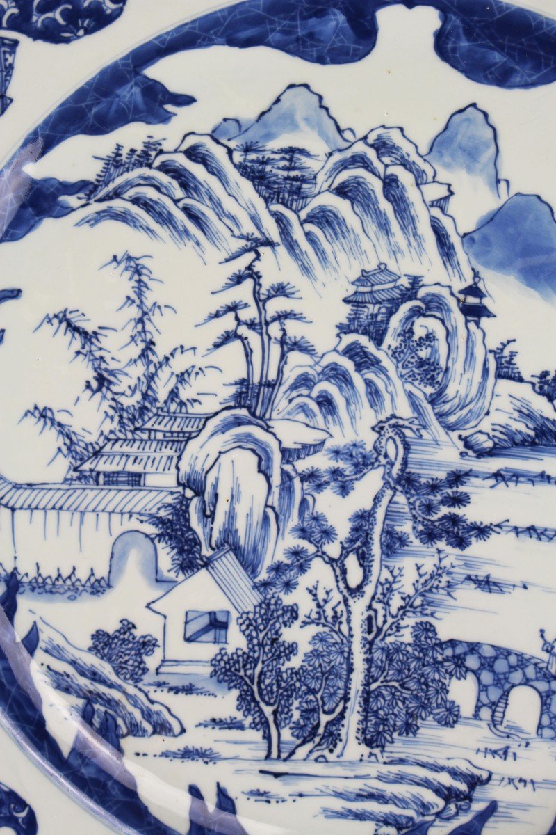 Grande Assiette Yongzheng / Qianlong En Porcelaine Chinoise | Plat Antique Master Of The Rocks-photo-2