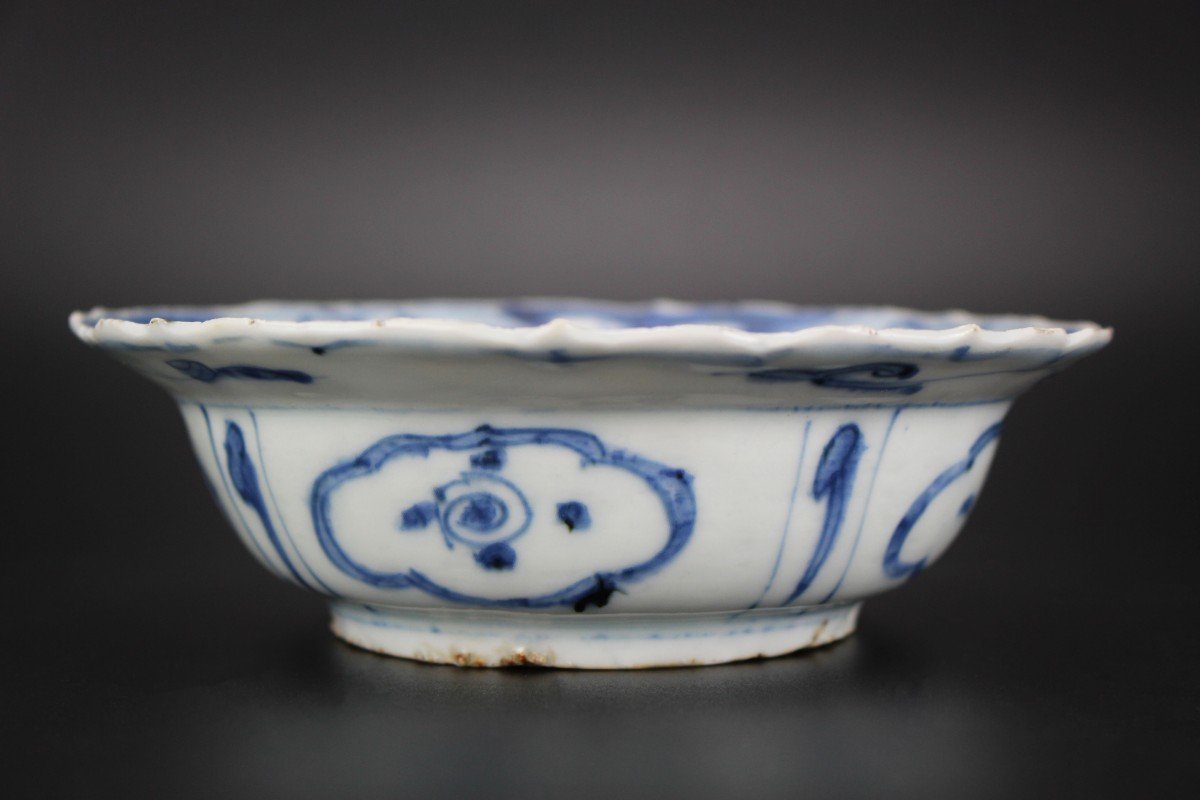 Chinese Porcelain Wanli Kraak Klapmuts Bowls Blue And White Ming Dynasty Antique 17th Century-photo-2