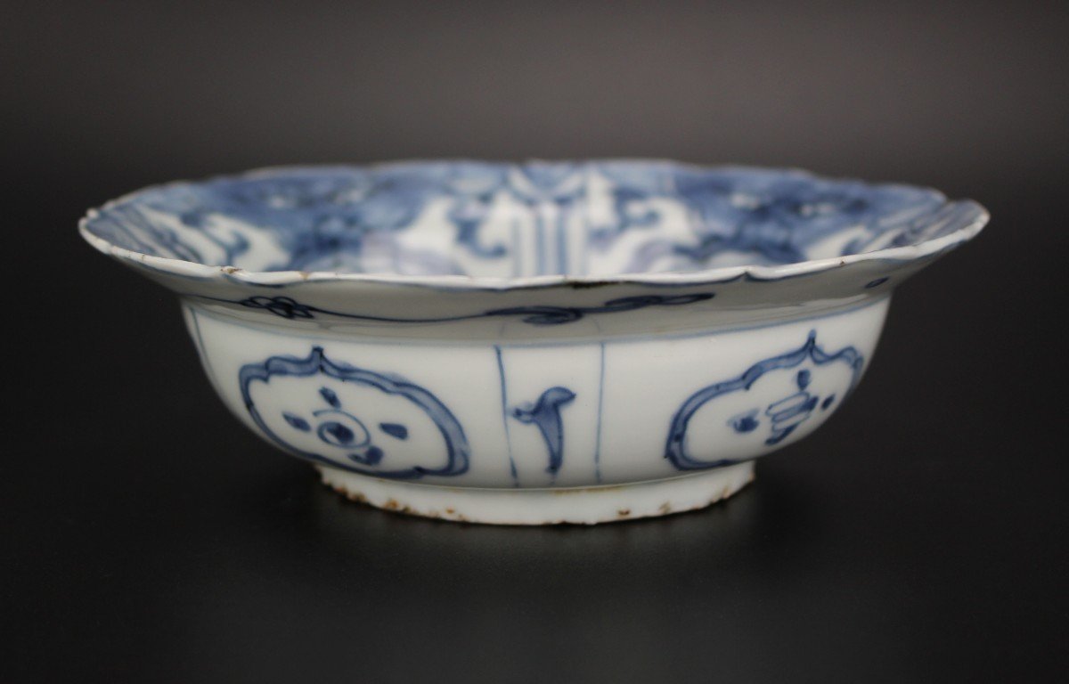 Chinese Porcelain Wanli Kraak Klapmuts Bowls Blue And White Ming Dynasty Antique 17th Century-photo-5