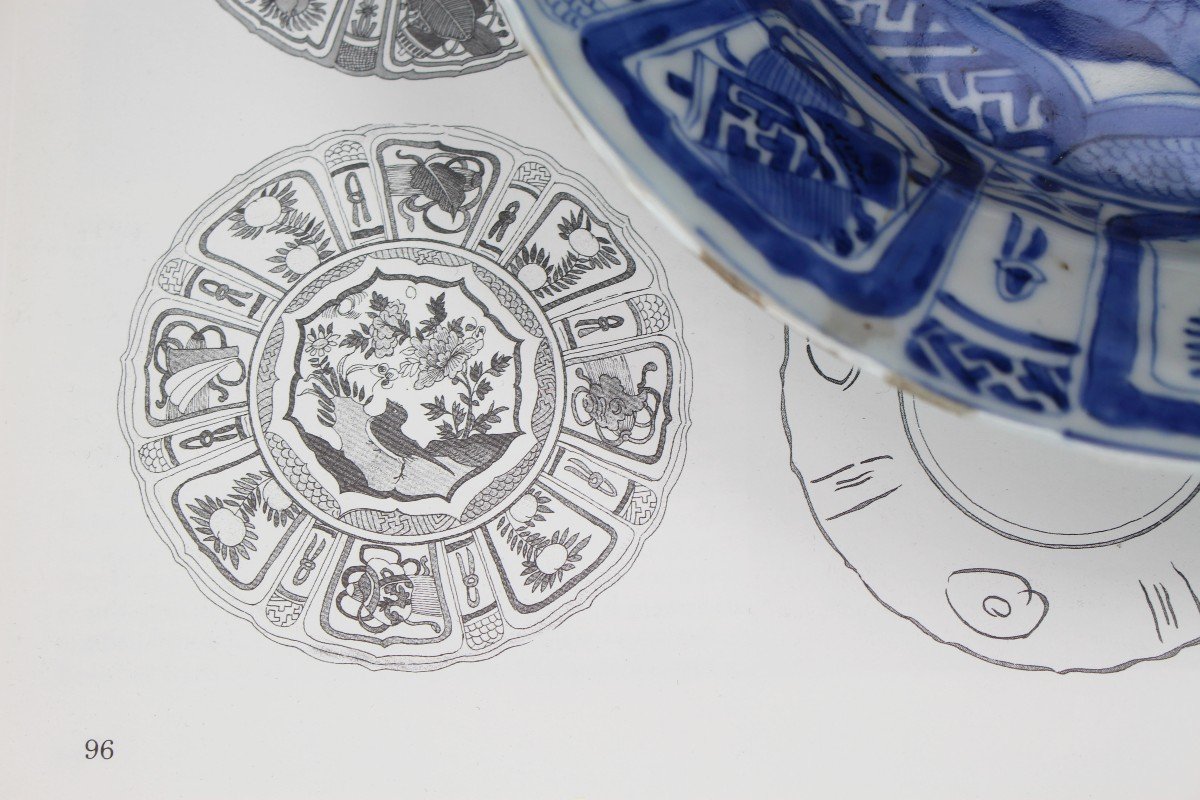 Assiette En Porcelaine Chinoise Wanli Kraak Bleu Et Blanc Dynastie Ming Antique 17ème Siècle-photo-6