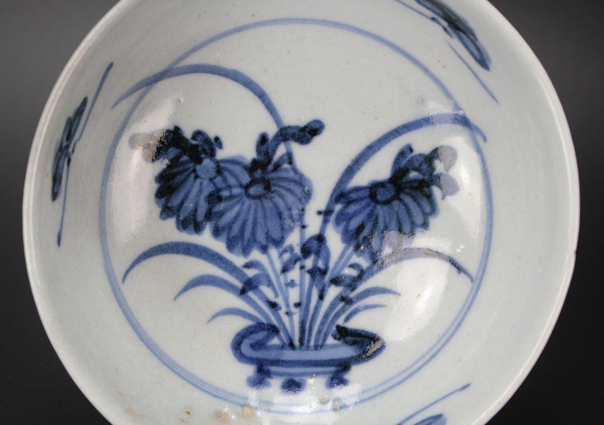 Japanese Porcelain Blue And White Shoki Imari Dish Edo Period Bowl Antique Early 17th Century -photo-3