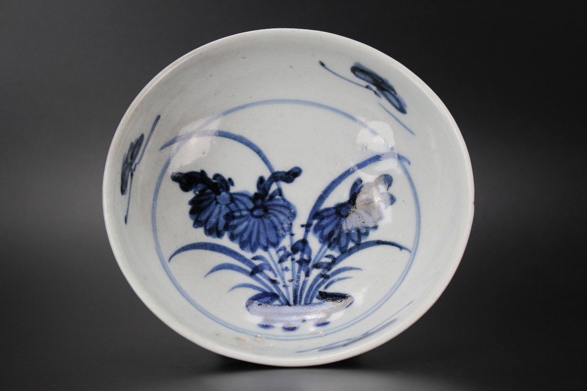Japanese Porcelain Blue And White Shoki Imari Dish Edo Period Bowl Antique Early 17th Century -photo-4
