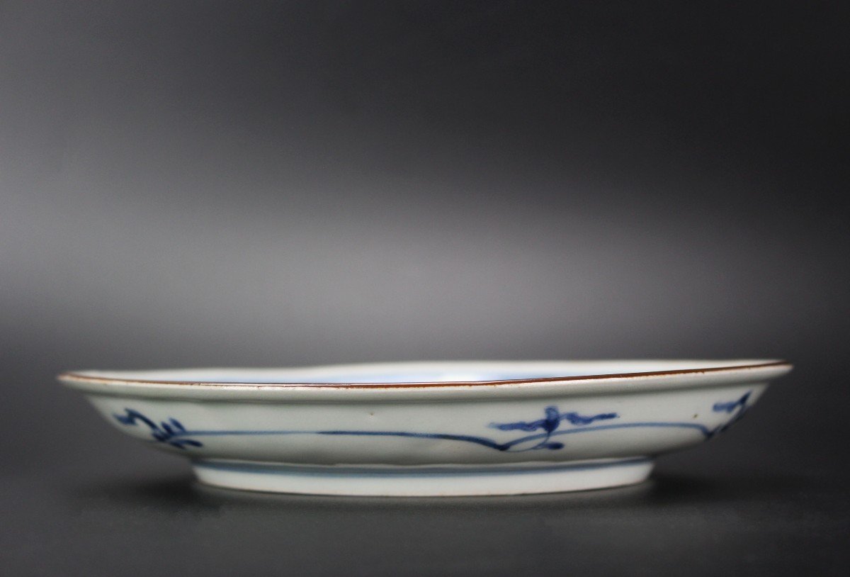 Japanese Porcelain Blue And White Dish Edo Period (1603-1868) 17 Century / 18th Century Plate-photo-3